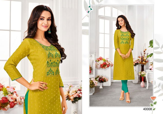 Kapil Trendz Amory 6 New Exclusive Wear Silk Designer Fancy Kurtis Collection